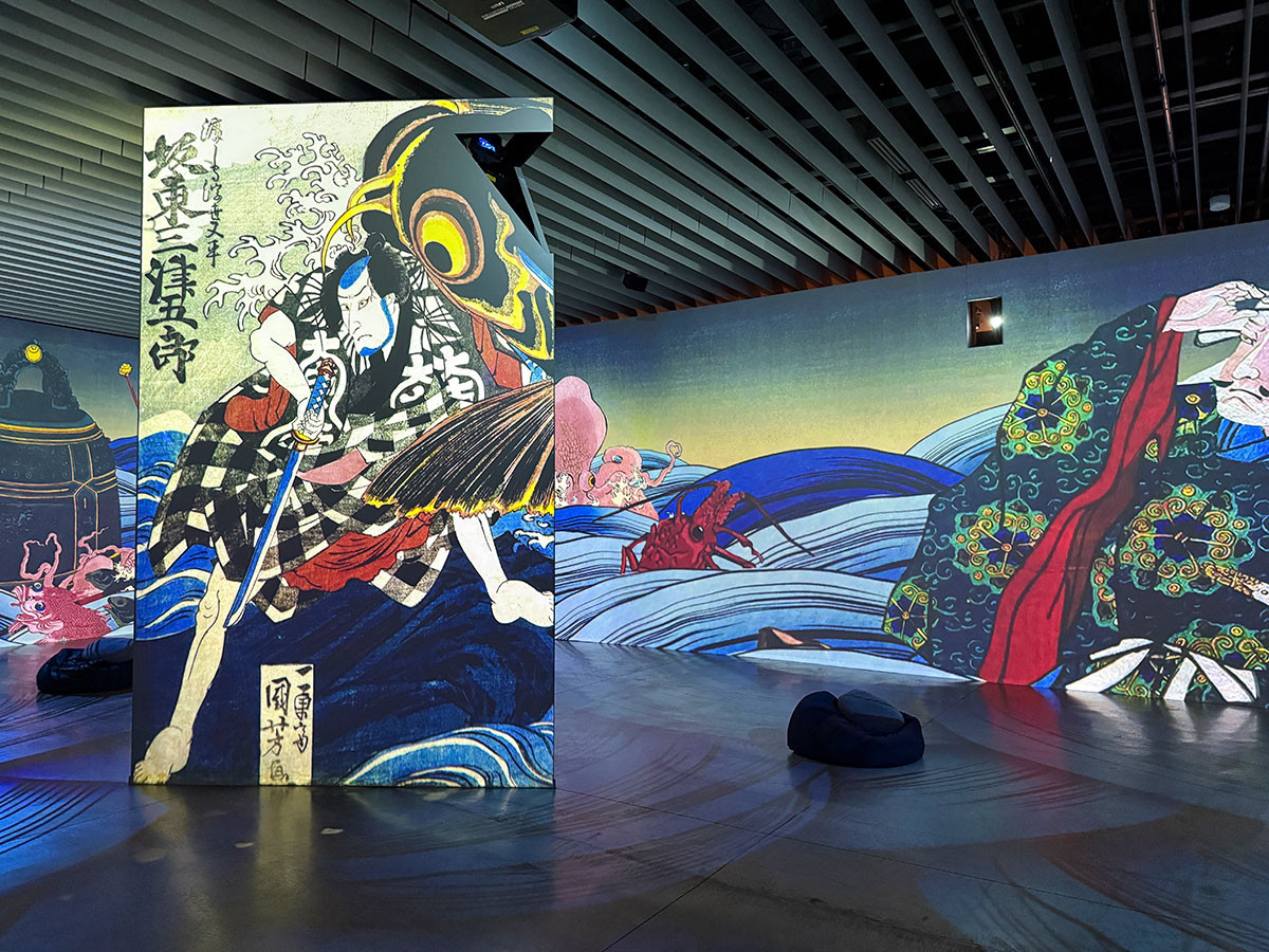 角川武蔵野ミュージアム「時を超えたジャポニズム　体感型デジタルアート劇場　浮世絵 RE:BORN　江戸の魂、覚醒する。」