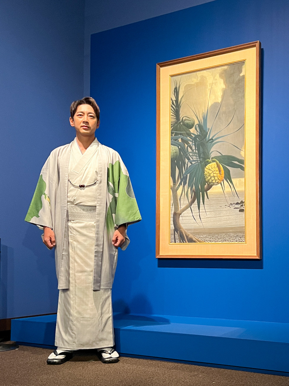 東京都美術館「田中一村展　奄美の光 魂の絵画」会場 俳優・小泉孝太郎