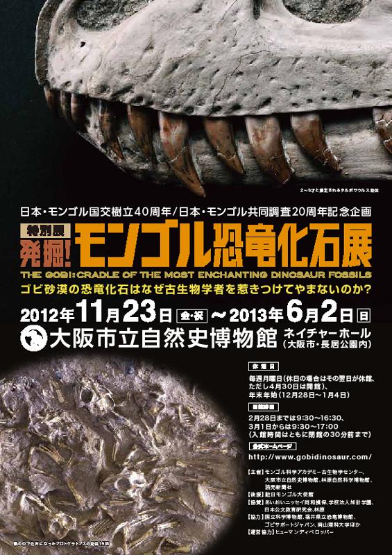 特別展 発掘 モンゴル恐竜化石展 展覧会 アイエム インターネットミュージアム