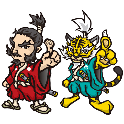 モガミヨシアキ＆虎将モガミヨシアキ（最上義光歴史館）